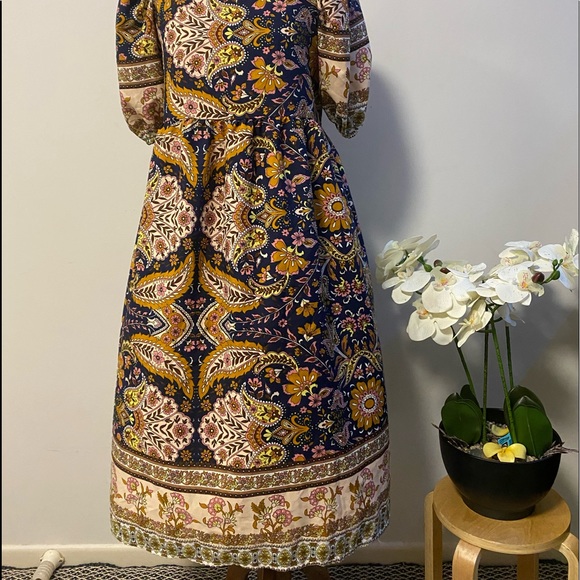 CASUAL FLORAL VINTAGE DRESS SIZE 12 AU - Picture 4 of 4